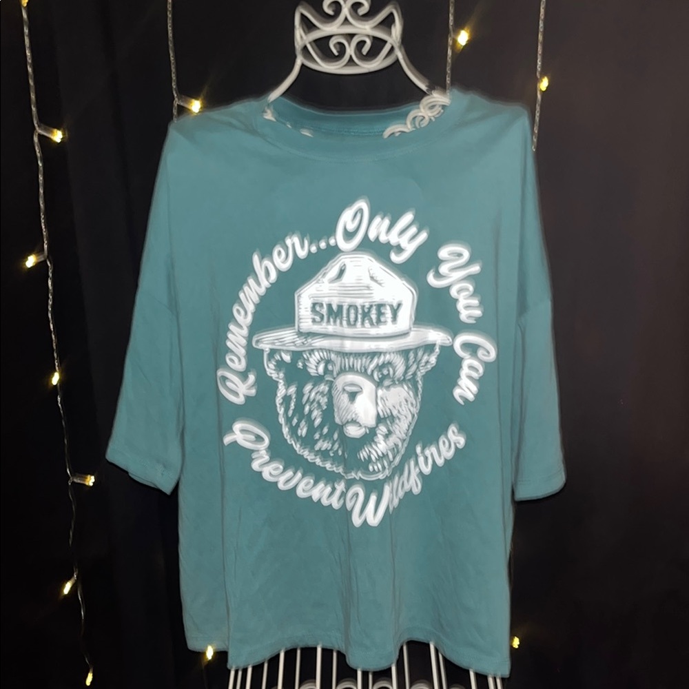 Smokey the Bear Crop Top Size XL